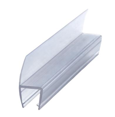 China Contemporary Bathroom Accessories Frameless Glass Shower Door Waterproof PVC Translucent Plastic Sealing Strip for sale