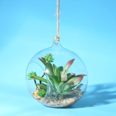 China Europe factory creative hanging hanging indoor gardening planting ornament clear glass vase hydroponic decoration bottle craft for sale