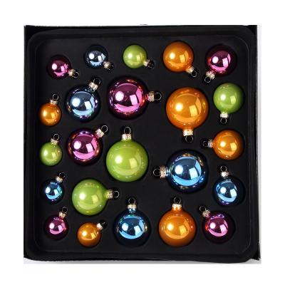 China Custom Christmas Tree Popularity Mall Window Treatment Dress Wholesale Decoration Pendants Up Christmas Glass Ball Ornaments for sale