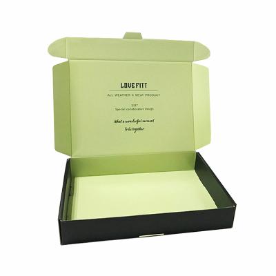 China Handmade Custom Kraft Black Paper Self-lock Corrugated Cardboard Book Mailer Box for sale