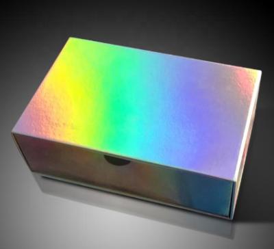 China Handmade Luxury Custom Laser Holographic Paper Packaging Low Price Cosmetics Paper Box for sale