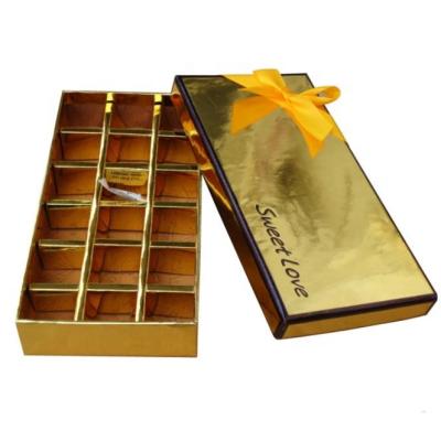 China Recyclable Wholesale Wedding Favor Printed Cardboard Empty Gift Chocolate Packaging Box With Dividers Coated Paper Recyclable JYD-PB014 for sale