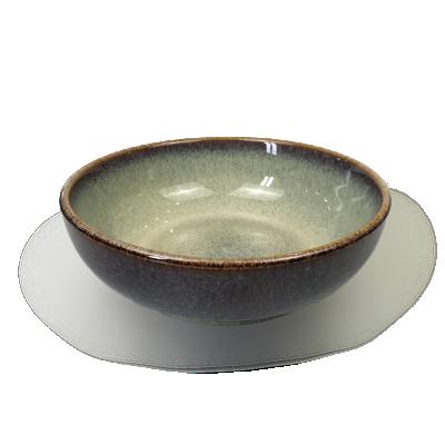 China Viable single color ceramic round bowl 10 inch large deep random color stoneware bowl for hotel restaurant wedding home party for sale