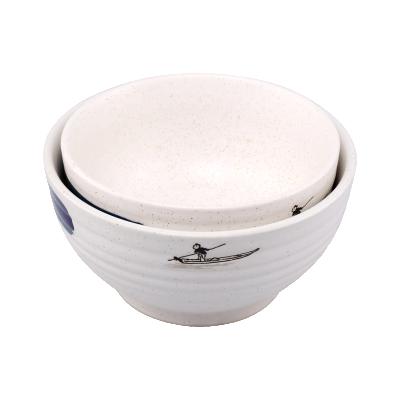 China Viable hot sale factory good quality wholesale noodle bowl 7/8 inch round bowl set diet restaurant use japanese food bowl for sale