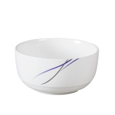 China Best Selling Series 275ml Baked White Ceramic Round Bowl Set From Viable Factory Quality Porcelain for sale