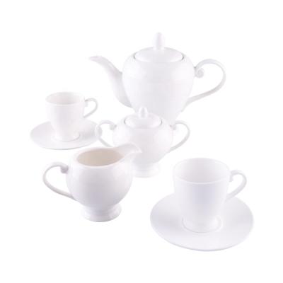 China Viable hot sale fashion high quality white custom ceramic tea set for sale