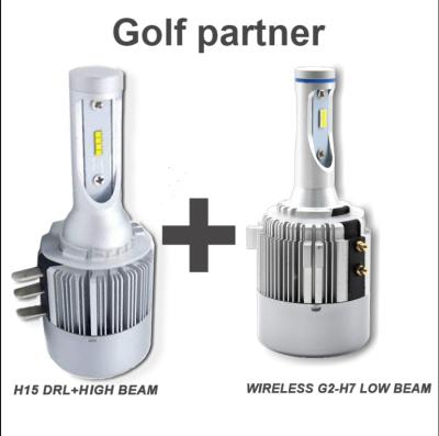 China Aluminum professional led headlight for golf 6 bulb h15 for sale