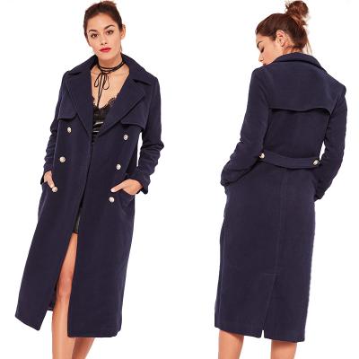 China Wholesale HSC3018 anti-shrink ladies winter coats military navy aplet coats for ladies winter for sale