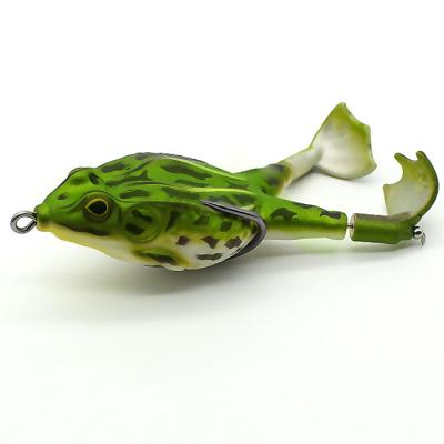 China Bass Snakehead 3D Realistic Rubber 9cm Fishing Lure Leg Frog Frog Lure 13.7g Bright Color for sale