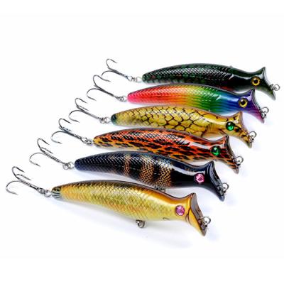 China 3D eyes; Color Painting 12cm 20g Topwater Jumping Lures Hard Bait ABS Snap Fishing Plastic Lures for sale