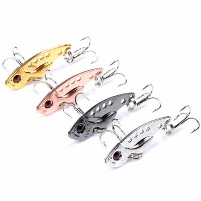 China 3D eyes; Artificial Sinking VIB Color Paint Vibration Metal Blade Spoon Baits Fishing Lure Vibe Hard Lure for sale