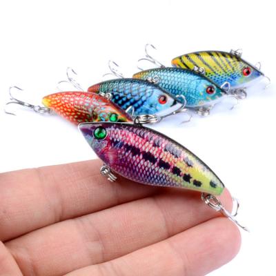 China 3D eyes; Laser Color 5cm 6g Artificial Hard Sinking Wobbler VIB Crankbaits Fishing Pike Rattlin Fishing Lure for sale