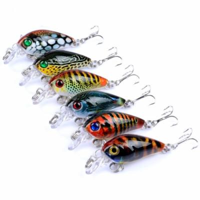 China 3D eyes; Mini Color Painting 4g Artificial Bait Crank Fishing Lure Hard Plastic Crankbait for sale