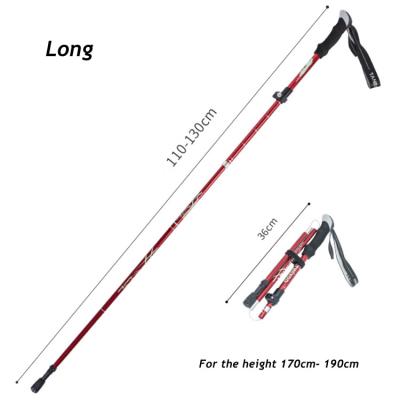 China Foldable Telescopic Collapsible Tip Foldable Telescopic Aviation Poles Trekking Poles Tungsten Steel Poles Aluminum Trekking Pole with Stable Twist Lock for sale