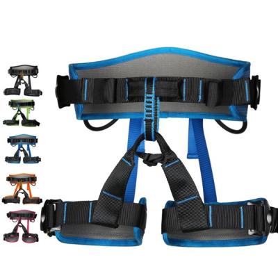 China High Strength Professional Climbing Harness Mountaineering Polyester Rappelling Safety Harness for sale