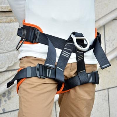 China New Rock Climbing Protective Mountaineering Rappeling Half Body Harness Adjustable Reinforced for sale