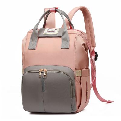 China Custom Logo Mom Diaper Bag Backpack Premium Oxford Casual Daypack Water Resistant Leisure Functional Waterproof Sports for sale