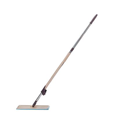 China Sustainable Self-Twisting Floor Broom Free Hand Flat Broom for sale