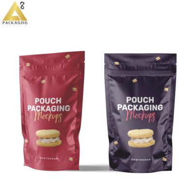 China Recyclable Custom Printed 3.5 Grams Reusable Backing Seal Up Clear Pouch Food Storage Edibles Mylar Packaging Bags for sale