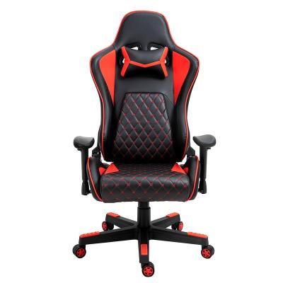 China Adjustable (height) Silla gamer high back ergonomic comfortable heavy duty black red swivel chair gaming kursi gaming for sale