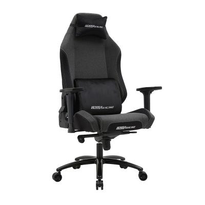 China Wholesale 3D Name High Back Adjustable Ergonomic Custom Fabric Cooling Black Luxury Convertible Gaming Chair Gaming Chair for sale