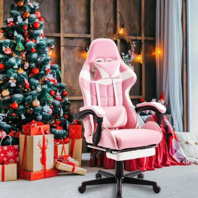 China Adjustable (Height) Customized 360 Degree Rotation Reclining Chair Modern Ergonomic PC Gamer Silla Pink Gaming Chair Silla Gamer for sale