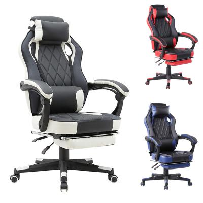 China New Style Adjustable Comfortable Leather High Back Red Ergonomic Chair (Height) Gamers for sale