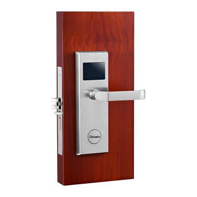 China Douwin Stainless Steel ANSI Standard Design Keys Hotel Card Key Lock for Wooden Door with CE FCC Certification for sale