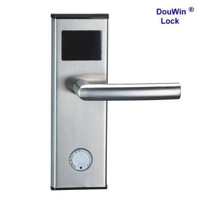 China Douwin Slim System Card Door Lock Stainless Steel Hotel Slim Door Lock For Hotel for sale