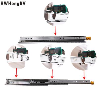 China Motorhome Touch Open Ball Bearing Drawer Slider Campervan Cabinet Hardware Full Extension Slider Travel Trailer HC-5303T CN;SHA for sale