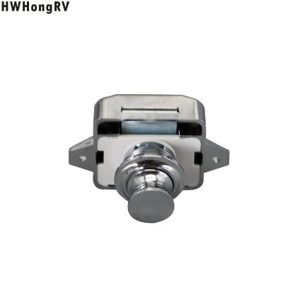 China HWhongRV ZInc Alloy Keyless Push Button RV Large Cabinet Push Lock For Caravan Boat for sale