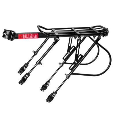 China With Tail Light ROCKBROS Semi Quick Release Bicycle Luggage Carrier Aluminum Alloy Bike Rear Rack With Tail Light for sale