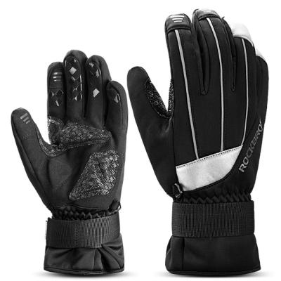 China Touch Screen ROCKBROS Winter Full Finger Gloves MTB Gloves Windproof Anti-Slip Warm Waterproof Thicken Cycling Gloves Climbing Equipment for sale