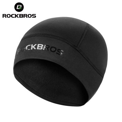 China breathable & ROCKBROS Waterproof Winter Headwear Fleece Cycling Cycling Warm Windproof Thermal Hat for sale