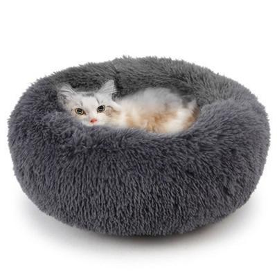 China Long Hair Breathable Warm Faux Fur Dog Bed Eco-Friendly Sale Pet Bed Around Calming Dog Bed for sale