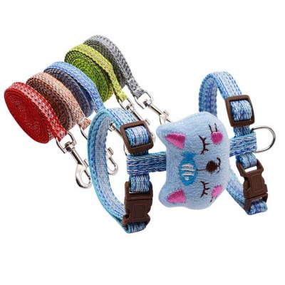 China Hemp Collar Martingale Cat Collar And Leash Organic Eco-Friendly Sustainable High Quality Cute Set for sale