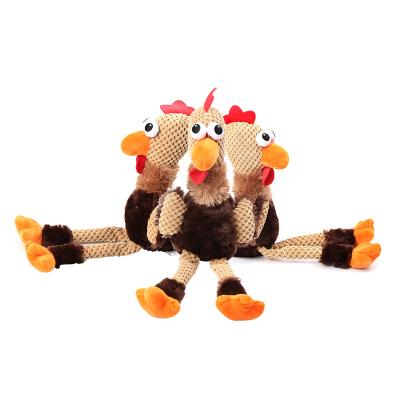 China Wholesale Custom Pet Products Funny Stuffed Dog Manufacturer Viable Chicken Stuffed Pet Squeaky Toy for sale