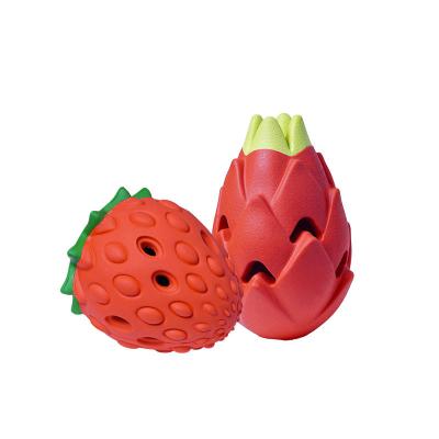 China Customized Sustainable High Quality Eco-Friendly Pet Products Dog Fruit Shape Funny Toy Rubber Dog Pet Toys for sale