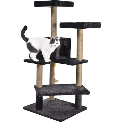 China Cat Tree House Condo Multi-Level High Quality Sustainable Cat Scratching Post Tree Cat Climbing Tower for sale