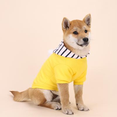 China New Sustainable Dog Hoodie Dog Clothes Sweaters With Striped Hat Pet Clothes Warm Hoodies Coat Sweater For Small Dogs for sale