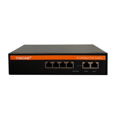 China FTTH FTTB FTTX Network 48V Network POE Switch With 4 Ports IEEE 802.3 af/at Over Ethernet IP Camera CCTV Camera System for sale