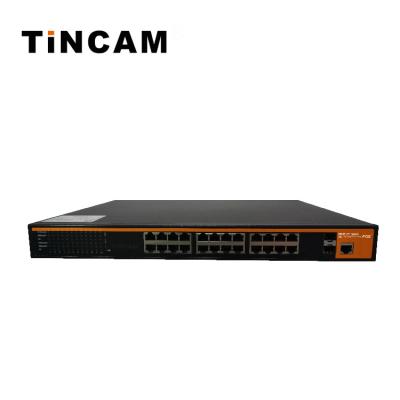 China Support PoE IP Cameras 1000M 24 Ports Power Supply POE Switch, PD Switch for FTTH ONU, Network Switch for sale