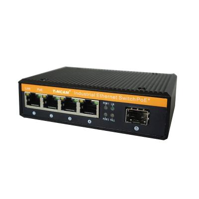 China OEM DIN Rail 5 Port unmanaged Gigabit 10/100/1000Mbps Ethernet Switch Full Metal Case TBC-GF2714-SFP-POE for sale