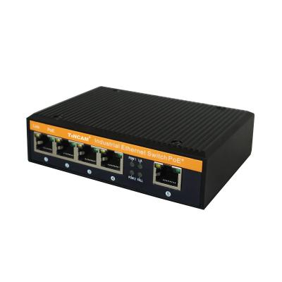 China Hot Sales POE Industrial 5 Rail UTP Ethernet POE Switch 10/100/1000Base-T RJ45 Industria Port Fiber Switch for sale