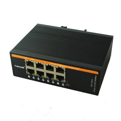 China LACP Industrial Fiber Optic Converter 100/1000Mbps POE Switch AC110-240V +DC48V Industrial Power supplyAC220V for sale