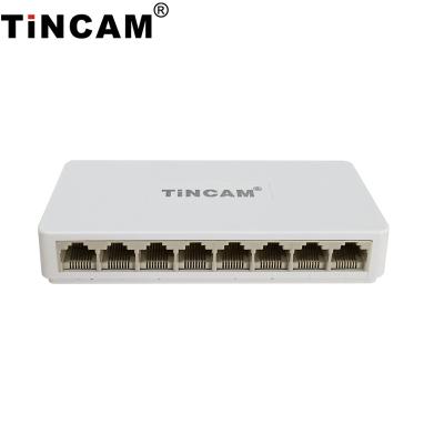 China New Plastic Left Shell IP40 8 Switch AC/DC Power Ethernet Smart Switch 10/100/1000M Telecommunication Ethernet For IP Camera for sale