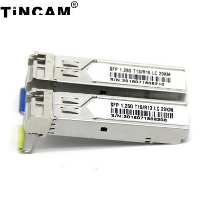 China Telecommunication Tincam 1.25G Bidi SFP Switch Module Single Mode SFP Optical Fiber Transceiver for sale