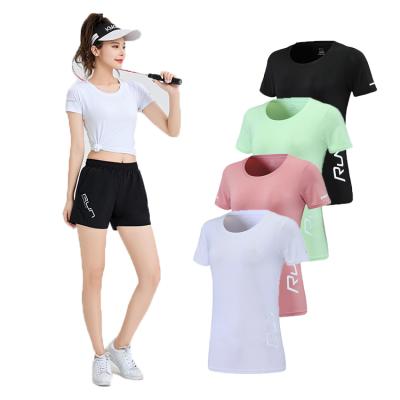 China Custom Women Short Sleeve Yoga Tops Wholesale Girls Workout Sports Shirt Women Running Fitness Active Wear T Shirt for sale