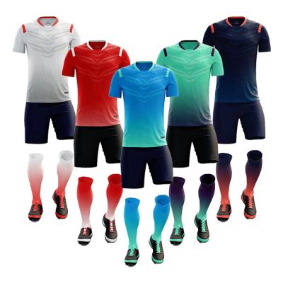 China Customized Cheap Soccer Jersey Set Men Sport Clothes Wear Football Jersey Uniforms for sale