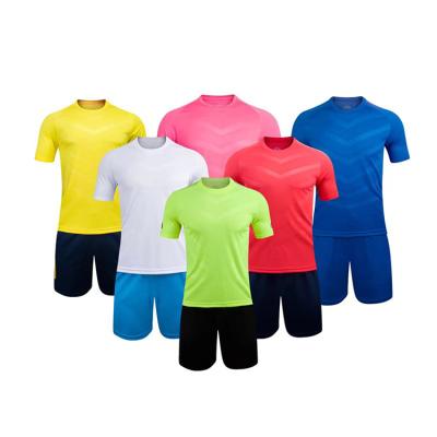 China NO MOQ Cheap Breathable Plain Blank Football Uniforms Set Sport Wear Soccer Jerseys for sale